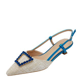 LUX DIAMOND SLINGBACK SCARPE CON TACCO SS25